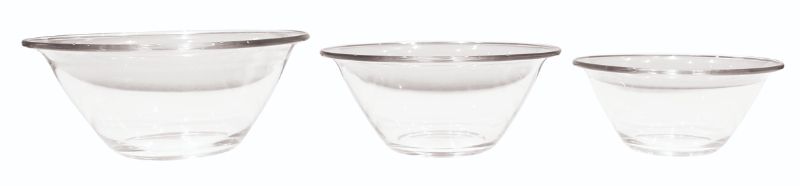 Elegant 3L glass bowl from Mr Chef, perfect for mixing, serving, and storing with a modern design for every kitchen.