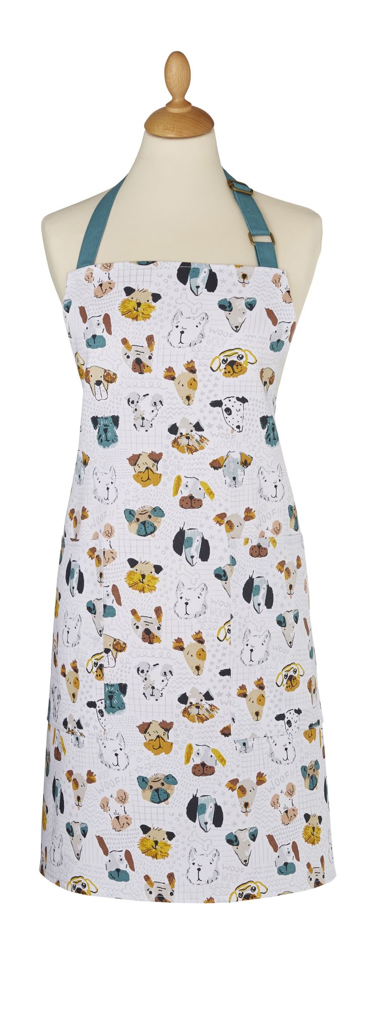 Cotton apron featuring the whimsical Mutley Crew design, perfect for cooking with style and protection from spills.