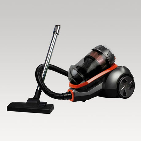 Bagless Sheffield Cyclone 2200W Vacuum with dual cyclonic tech, 3L capacity, and HEPA filter for efficient, lightweight cleaning.