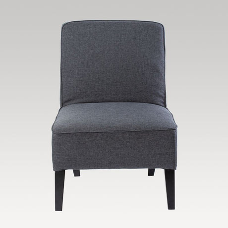 Stylish charcoal chair with removable, machine-washable cover and sturdy FSC certified timber frame for ultimate comfort.