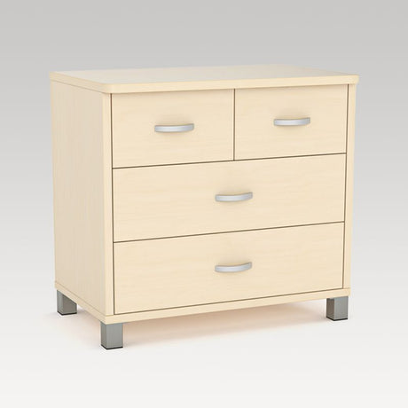 4 Drawer Cabinet in Maple finish, showcasing Nordic design with smooth-glide drawers for stylish and functional storage.