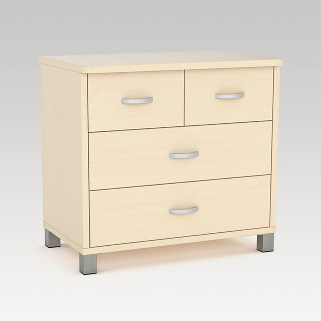 4 Drawer Cabinet in Maple finish, showcasing Nordic design with smooth-glide drawers for stylish and functional storage.