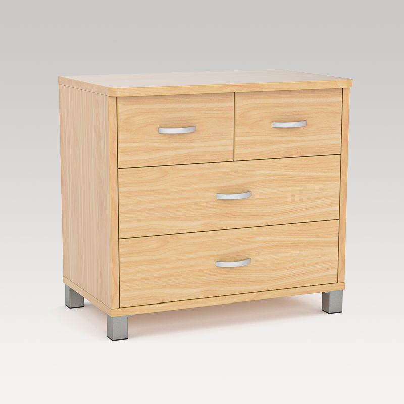 4 Drawer Cabinet - Bristol (Tawa) in sleek finish, offering durable storage for home or office with stylish design and ample space.