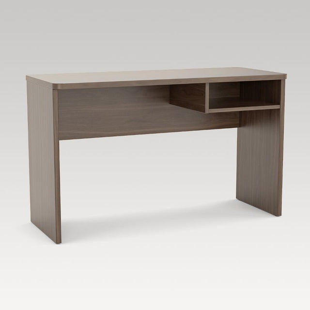 Elegant dark oak Bristol Desk with laptop shelf, available in 125cm and 155cm, designed for comfort and productivity.