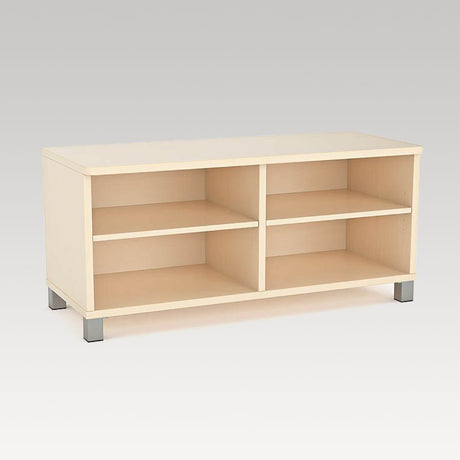 Nordic Maple TV cabinet with sleek design, adjustable shelves, and metal feet for modern living room storage.