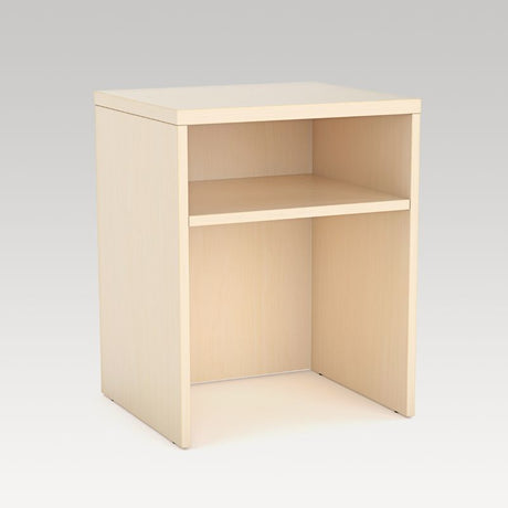 Nordic Maple bedside table with sleek design, adjustable shelves, and solid construction, perfect for minimalist decor.