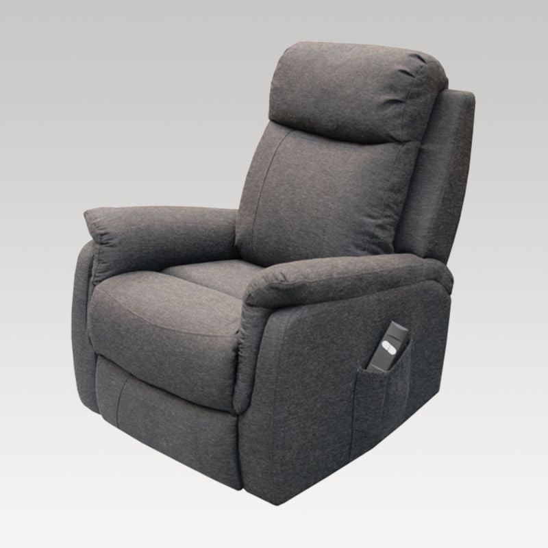 Midnight blue lift chair offering comfort and support, ideal for seniors and enhancing any room decor.