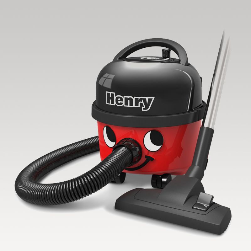 Lightweight Henry Vacuum Cleaner HVR200-11 with cheerful smiley face, powerful dual-speed motor, and convenient cable storage.