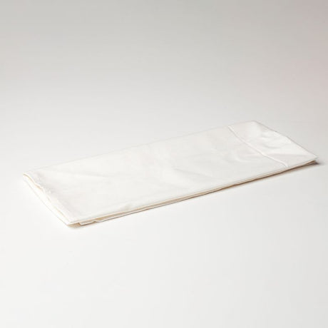 Plain white tea towel measuring 51 x 76 cm, durable, versatile for kitchen tasks, ideal for customization and branding.