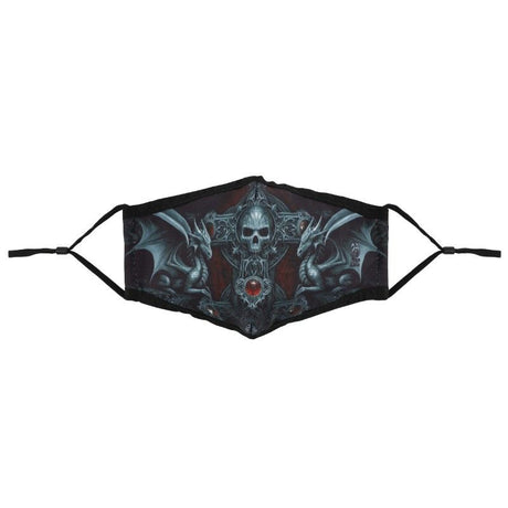 Set of 5 gothic face masks featuring unique designs for stylish protection and all-day comfort. Ideal for adults and teens.