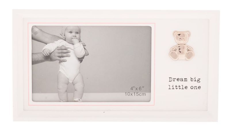 Elegant set of two 6 x 4" pink frames with silver charm detailing, perfect for showcasing cherished memories.