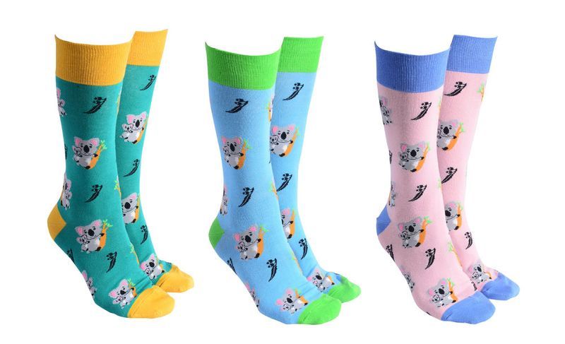 Cheerful assortment of 6 Koala & Baby socks, made for comfort and style, perfect for all ages and occasions.