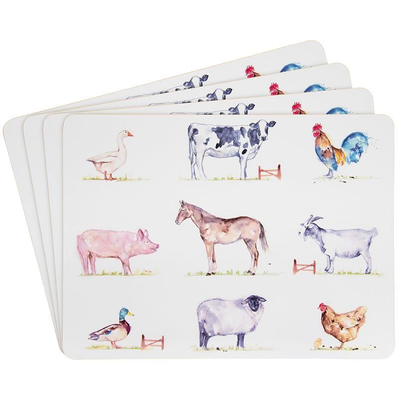 Set of 8 Country Life placemats, 29CM each, showcasing rustic charm and durability for stylish dining experiences.