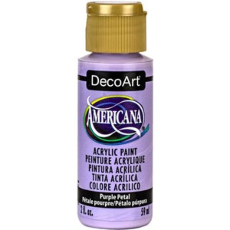 Vibrant 2oz Purple Petal acrylic paint, perfect for artists and crafters, ideal for various surfaces and easy blending.