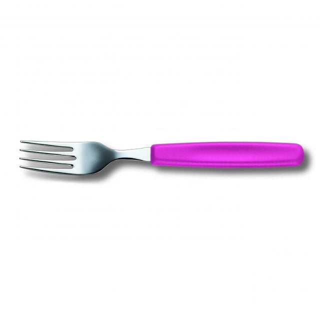 Pink Victorinox table fork showcasing ergonomic design and durable stainless steel, perfect for stylish everyday dining.