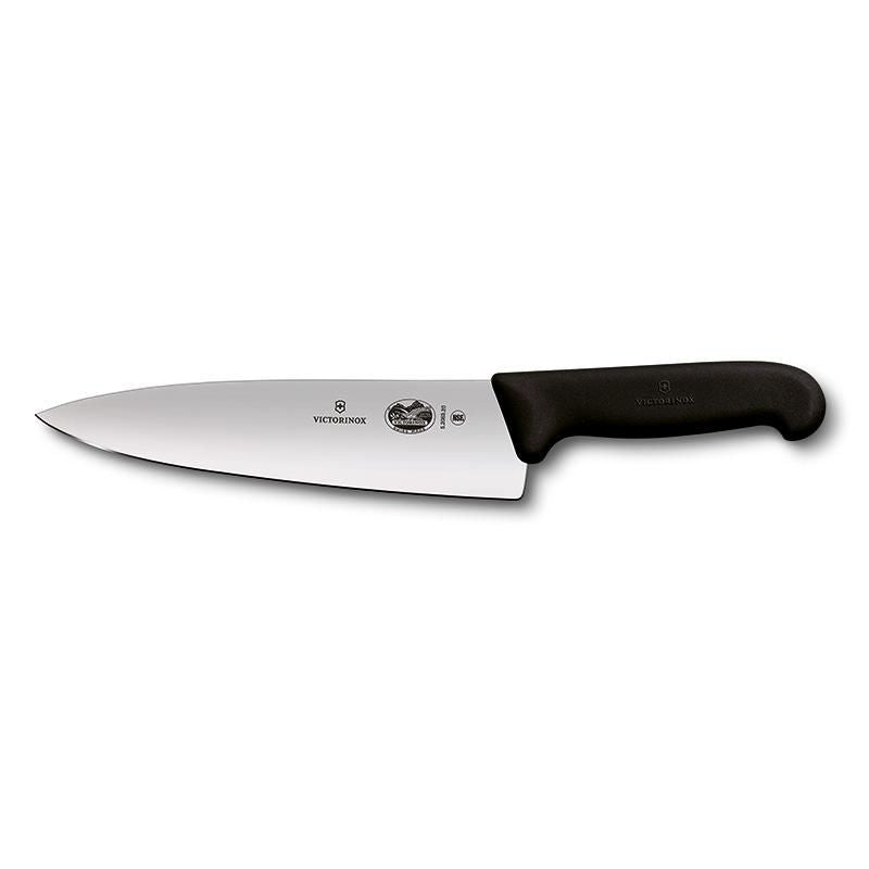 Victorinox 20cm carving knife with extra wide blade, ergonomic handle, ideal for slicing large cuts of meat with precision.