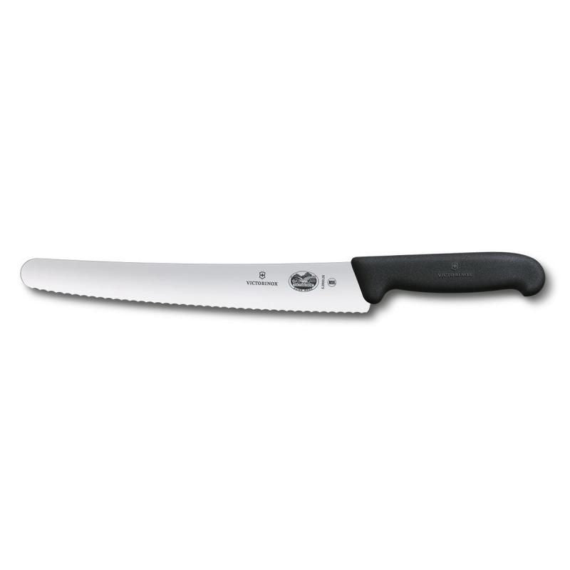 Victorinox Fibrox 26cm pastry knife with serrated edge, ideal for cutting bread and pastries with ease and precision.