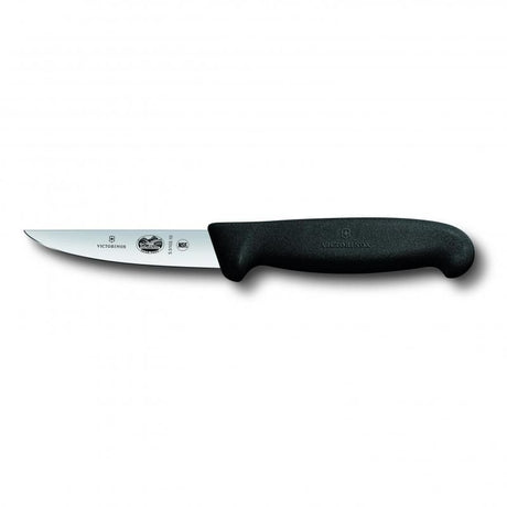 Victorinox Rabbit Knife with 10cm high-carbon stainless steel blade and slip-resistant Fibrox handle, ideal for precise meat cutting.