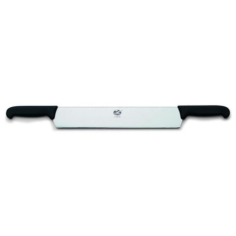 Victorinox Cheese Knife with 36cm blade and dual handles, designed for effortless slicing of hard and soft cheeses.