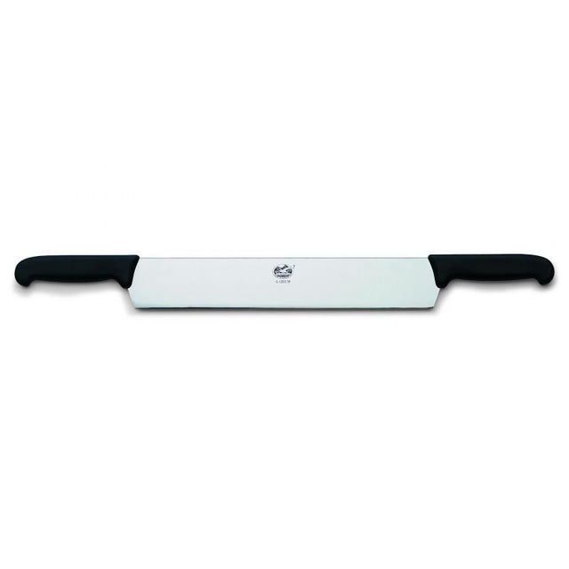 Victorinox Cheese Knife with 36cm blade and dual handles, designed for effortless slicing of hard and soft cheeses.