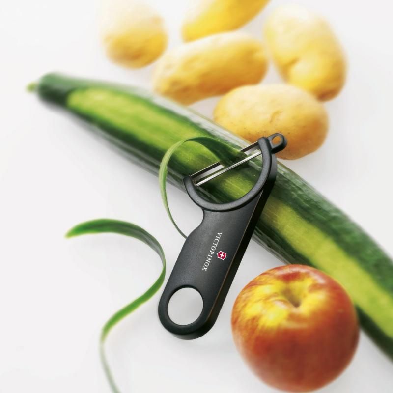 Victorinox Potato Peeler with stainless steel blade and ergonomic handle, perfect for effortless peeling of fruits and vegetables.