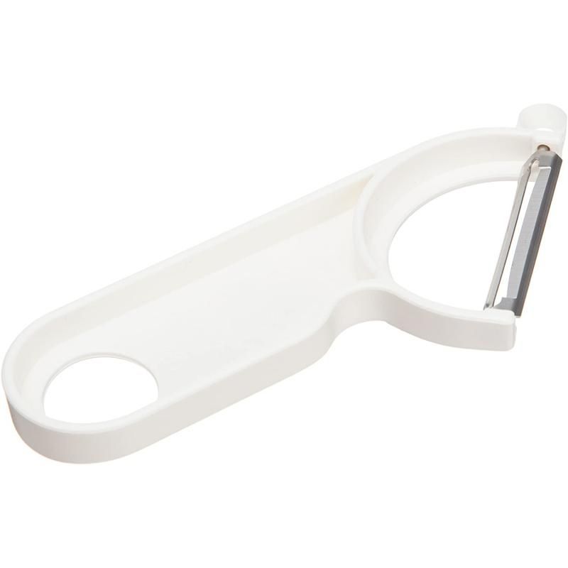 Victorinox Swiss Peeler with stainless steel blade in white, designed for effortless peeling and blemish removal.