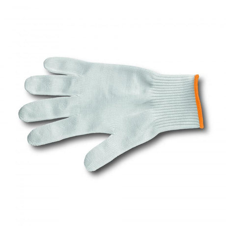 Victorinox XL Soft Glove featuring stainless steel wire and polyester for high cut resistance in meat processing environments.