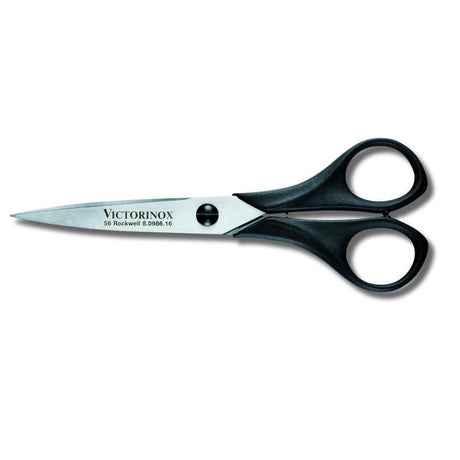 Victorinox 16cm household scissors in stainless steel, designed for precision cutting of paper, fabric, and more, with ergonomic handles.