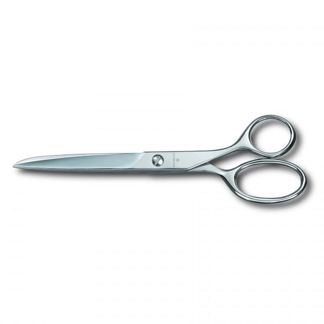 Victorinox 18cm household scissors with nickel-plated blades, ergonomic handle, ideal for cutting fabric, paper, and crafts.