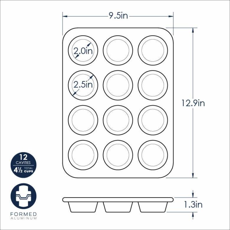 Nordic Ware Naturals® Muffin Pan with 12-cup design, ensuring even baking and easy release for perfect muffins and treats.