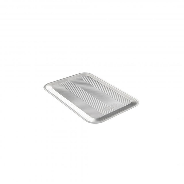 Nordic Ware Prism Eight Sheet: embossed aluminum baking pan, 9.3" x 6.3", optimal airflow, easy release, perfect for toast, burgers.