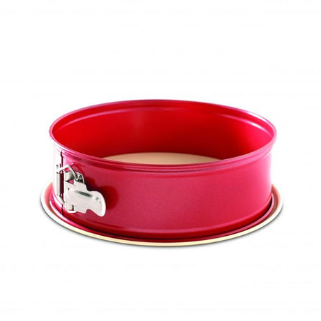 Colorful 9" Nordic Ware springform pan with PFOA-free nonstick surface, perfect for cheesecakes and delicate desserts.