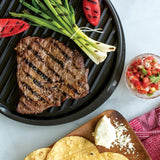 Nordic Ware 12" reversible round griddle with nonstick surface, ideal for stovetop, oven, and grill cooking.