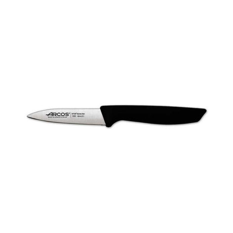 Sharp 8.5cm ARCOS NIZA paring knife with ergonomic handle, crafted from durable NITRUM® stainless steel for precise kitchen tasks.