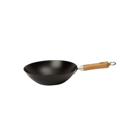 Non-stick carbon steel wok (10.5"/27cm) for versatile cooking, perfect for stir-frying and easy cleanup.