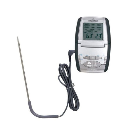 OVEN THERMOMETER MEAT PROBE by MASTRAD, featuring a silicone handle and pre-programmed settings for precise cooking.