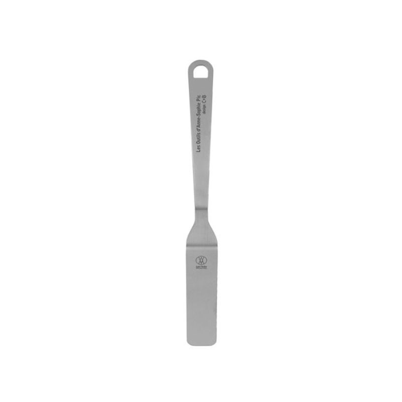 8cm Anne Sophie Pic Micro Spatula crafted from hardened stainless steel, designed for precision in culinary preparation and presentation.