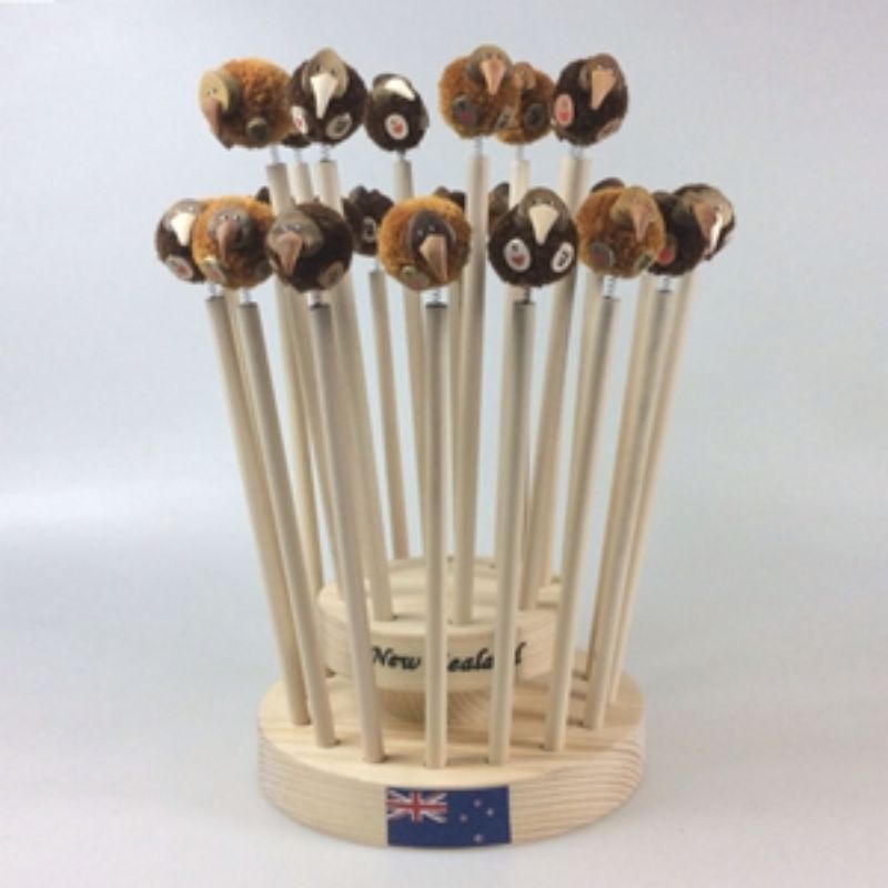 Pencil - Kiwi Pompom Assorted W/Display (24pcs)