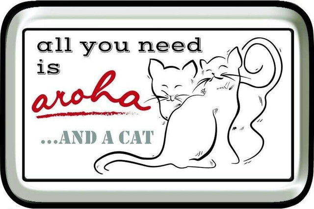 Whimsical set of 3 Aroha Cats tin wall plaques, 30cm each, perfect for cat lovers and adding charm to any decor.