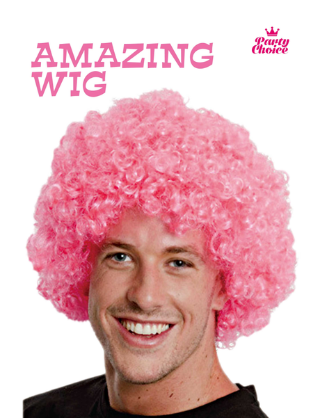 Vibrant pink bob wig for men, perfect for Halloween, cosplay, or themed dress-up events, ensuring a fun and stylish appearance.