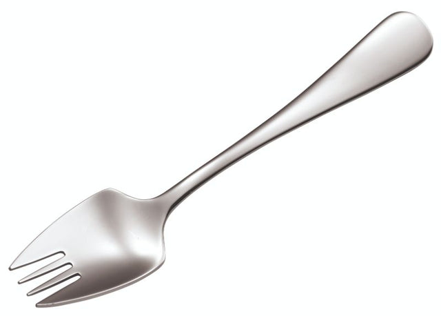 Luxurious Wilkie Edinburgh Buffet Fork in polished 18/10 stainless steel, stain-resistant and dishwasher safe for elegant dining.