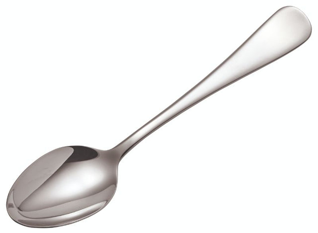 Elegant Wilkie Edinburgh Serving Spoon in high-polish 18/10 stainless steel, suitable for all occasions and dishwasher safe.