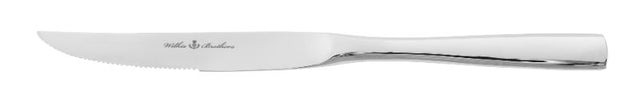 Wilkie Hartford Steak Knife featuring premium stainless steel, polished finish, ergonomic design, and stain resistance for effortless slicing.