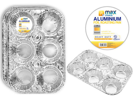 Durable 6 cup muffin pan, 255mm, non-stick for easy release, ideal for bulk baking, includes 48 pieces for events.