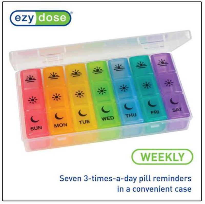Acu-Life Ezy Dose Rainbow 4x/Day Weekly Pill Planner