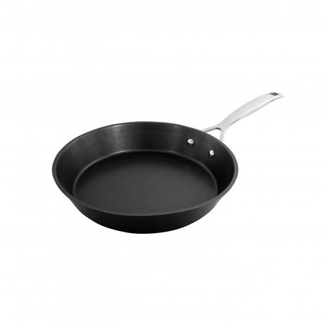 Pyrolux Ignite 28cm skillet in sleek black, featuring non-stick interior, durable aluminum, and induction compatibility for versatile cooking.