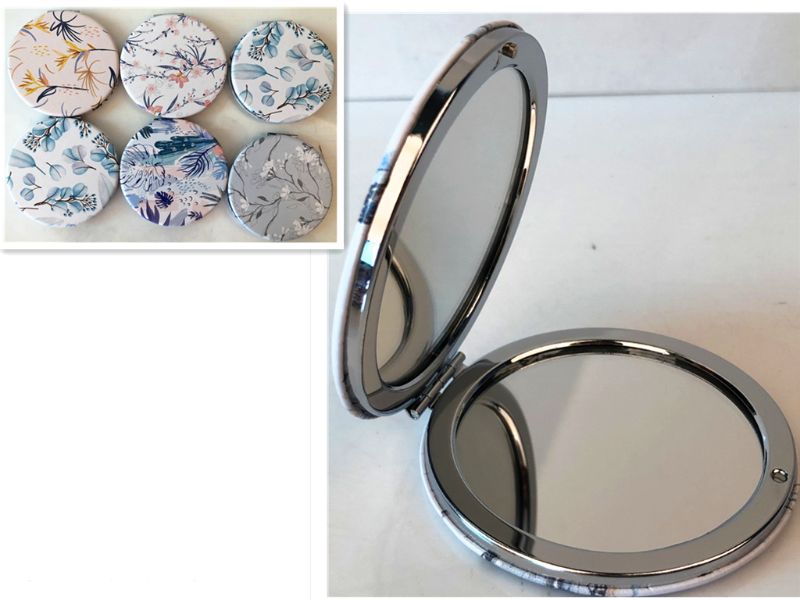 Cosmetic Mirror with Magnifying- 7cm (Set of 12 Assorted)