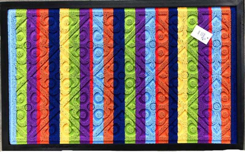 Stylish 80x50cm floor mat with non-slip backing, ideal for enhancing home décor and providing comfort in high-traffic areas.