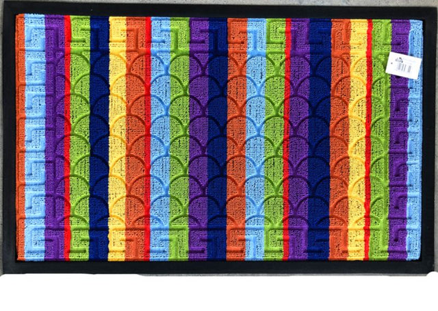 Vibrant 80 x 50cm floor mat with anti-slip backing, perfect for comfort and style in any space.