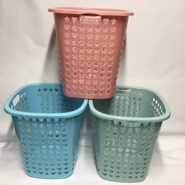 Set of 6 colorful and durable laundry baskets, perfect for organizing clothes and blankets, measuring 44 x 44 x 54cm each.